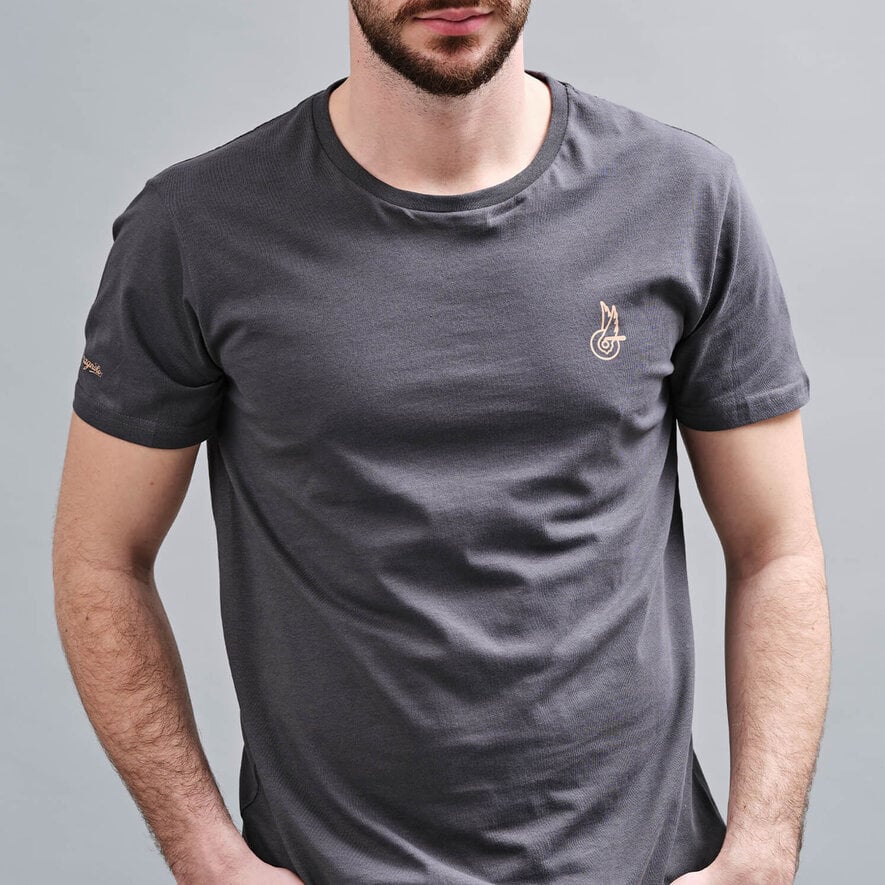 T-SHIRT MAN LOGO - KAKI, GRIS FONCÉ, hi-res-1