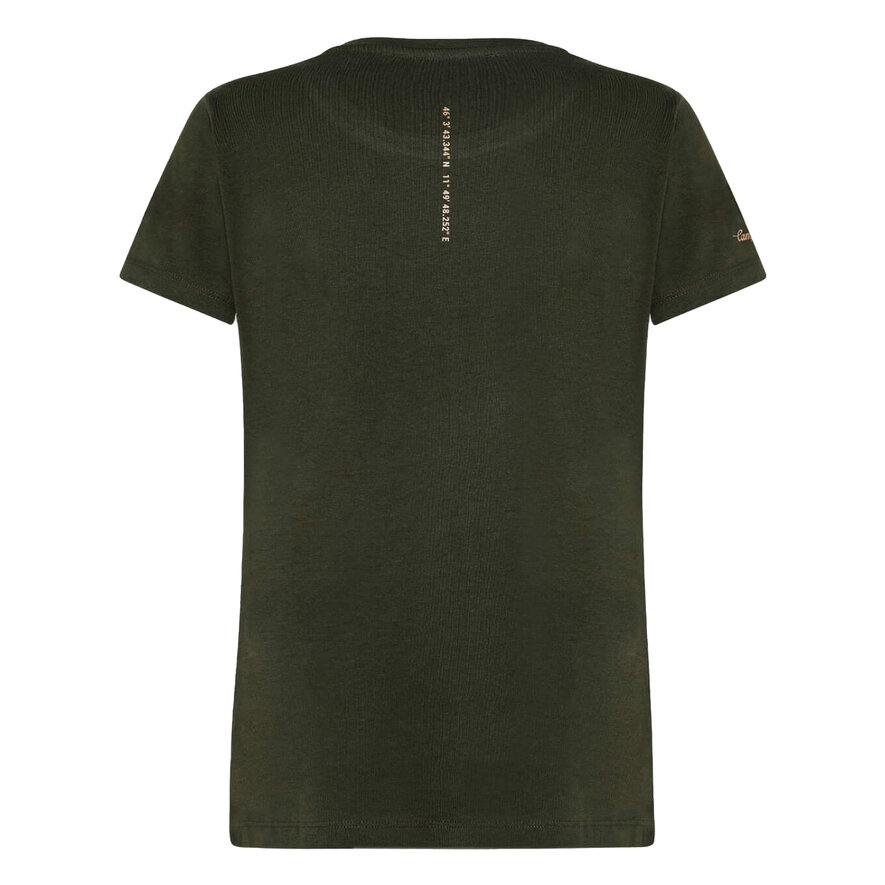 T-SHIRT WOMAN LOGO - KAKI, KAKI, hi-res-1