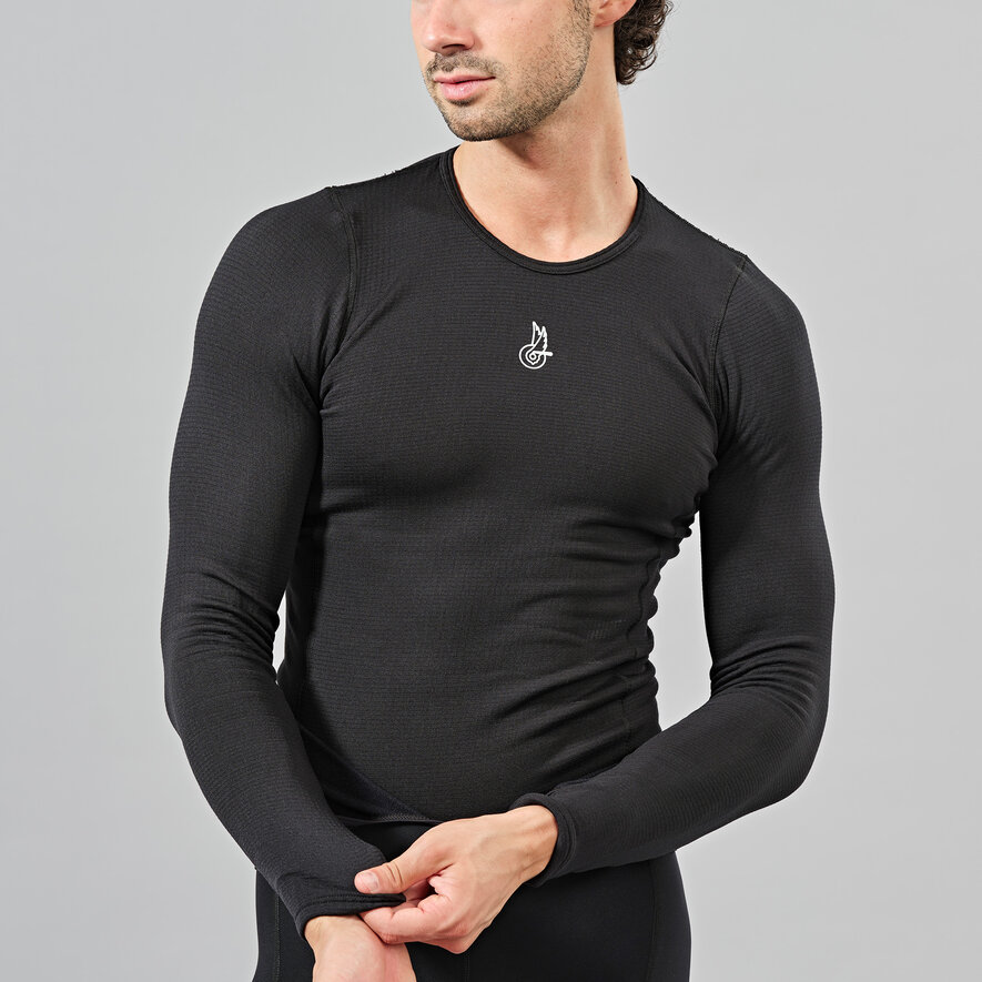 DREAM BIGGER BASE LAYER - LONG SLEEVE - BLACK, BLACK, hi-res-1