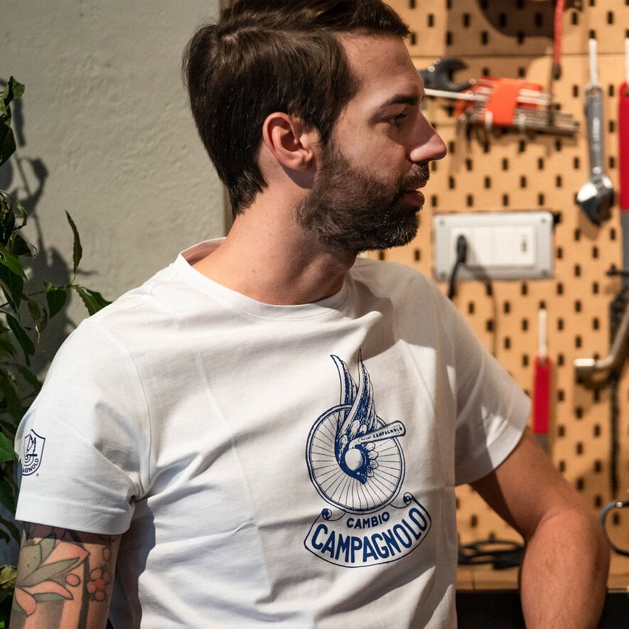 T-SHIRT BLUE MAN WINGED WHEEL, GRIGIO, hi-res-1