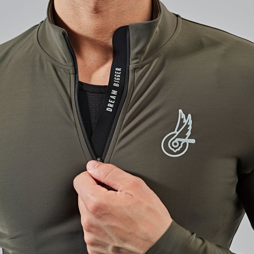 DREAM BIGGER THERMAL JERSEY - LONG SLEEVE - FOREST GREEN, GREEN, hi-res-1