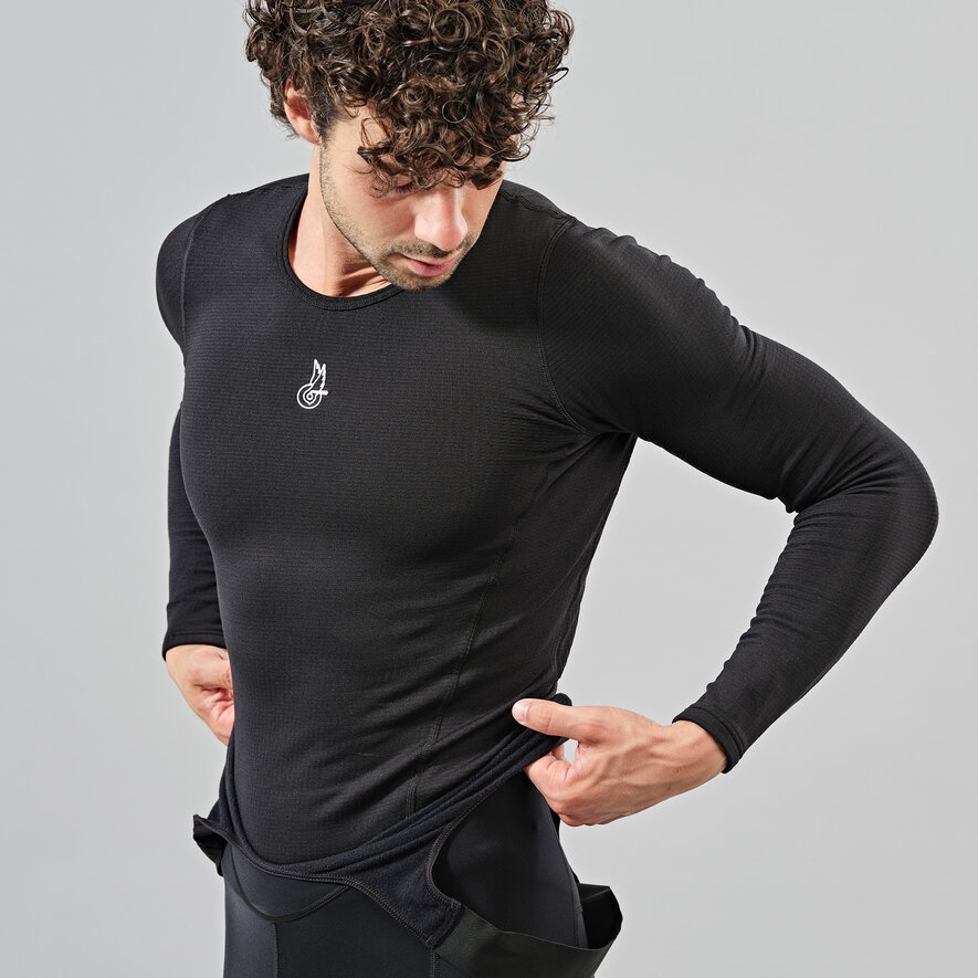DREAM BIGGER BASE LAYER - LONG SLEEVE - BLACK, BLACK, hi-res-1