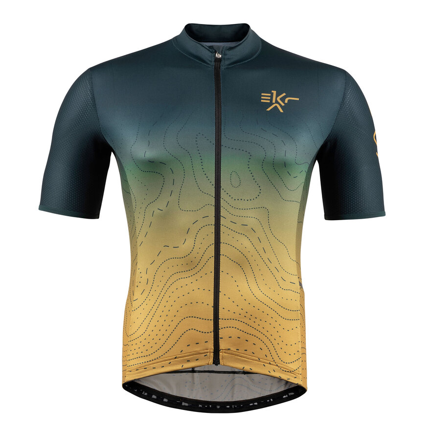 SLEGE JERSEY - SHORT SLEEVE - GREEN/MUSTARD, GREEN, hi-res-1