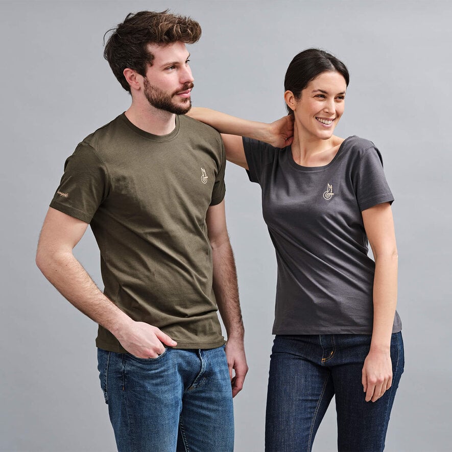 T-SHIRT MAN LOGO - KAKI, KAKI, hi-res-1