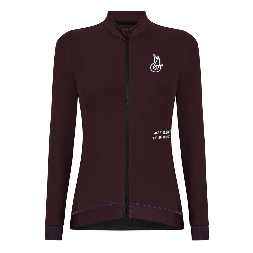 CROCE D AUNE WOMAN THERMAL JERSEY - LONG SLEEVE - DARK BLUE, BORDEAUX, hi-res-1