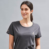 T-SHIRT WOMAN LOGO - KAKI, DARK GREY, hi-res-1