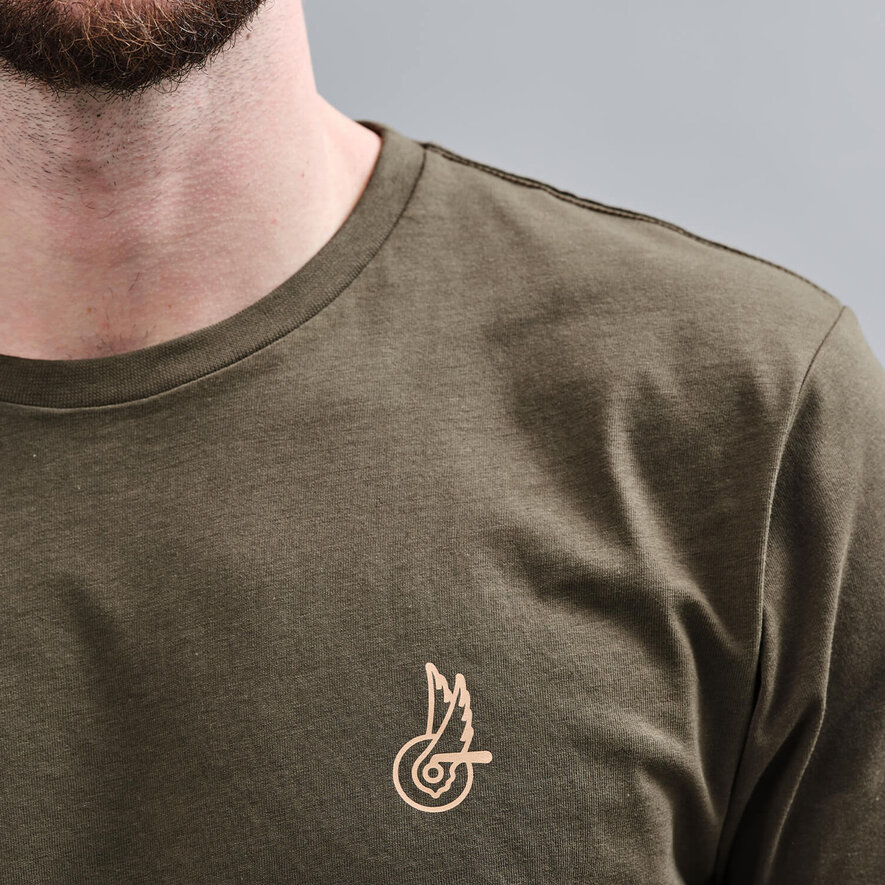 T-SHIRT MAN LOGO - KAKI, KAKI, hi-res-1