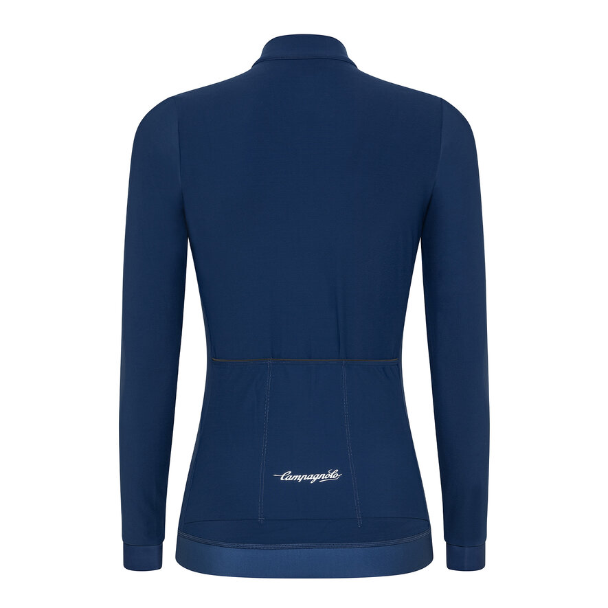 CROCE D AUNE WOMAN THERMAL JERSEY - LONG SLEEVE - DARK BLUE, BLU, hi-res-1