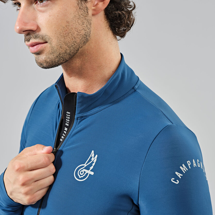 DREAM BIGGER THERMAL JERSEY - LONG SLEEVE - FOREST GREEN, BLUE, hi-res-1