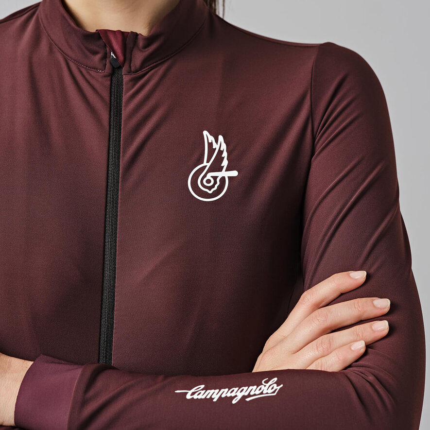 CROCE D AUNE WOMAN THERMAL JERSEY - LONG SLEEVE - DARK BLUE, BORDEAUX, hi-res-1