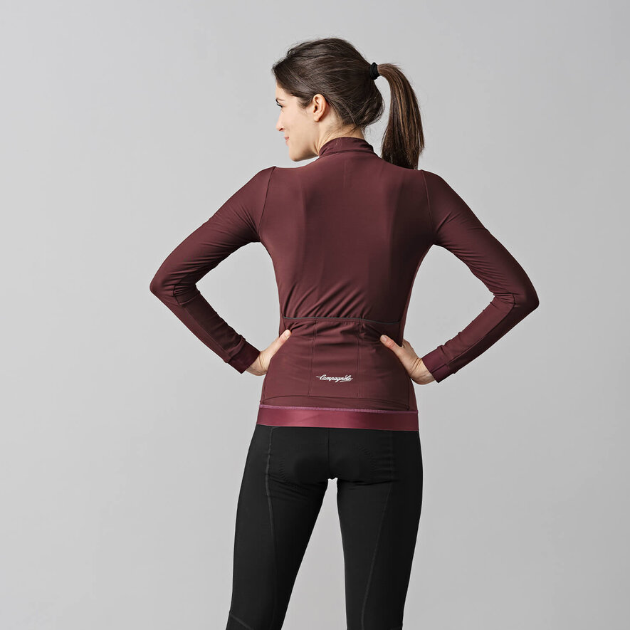 CROCE D AUNE WOMAN THERMAL JERSEY - LONG SLEEVE - DARK BLUE, BORDEAUX, hi-res-1