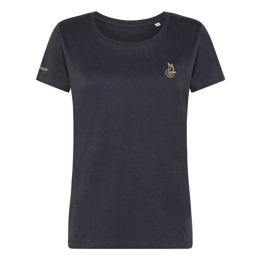 T-SHIRT WOMAN LOGO - KAKI, DARK GREY, hi-res-1