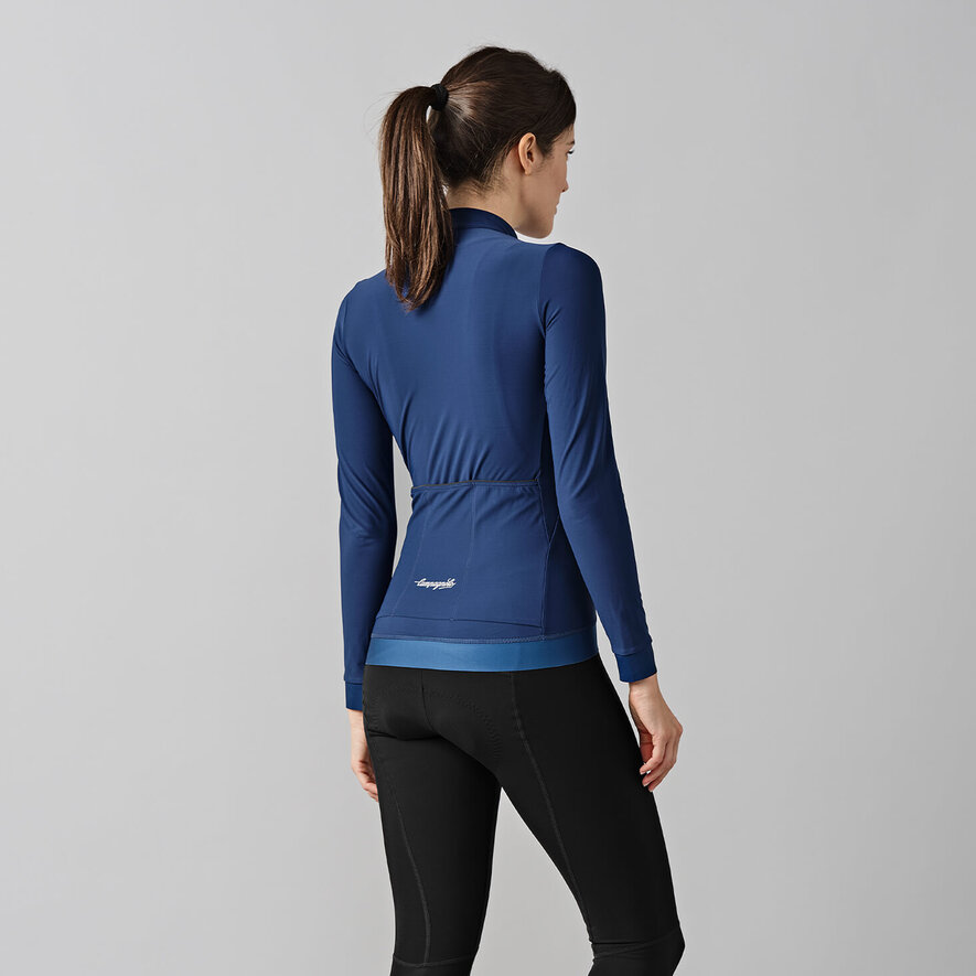 CROCE D AUNE WOMAN THERMAL JERSEY - LONG SLEEVE - DARK BLUE, BLU, hi-res-1
