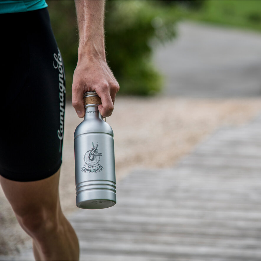 ALUMINIUM VINTAGE WATER BOTTLE, SILVER, hi-res-1