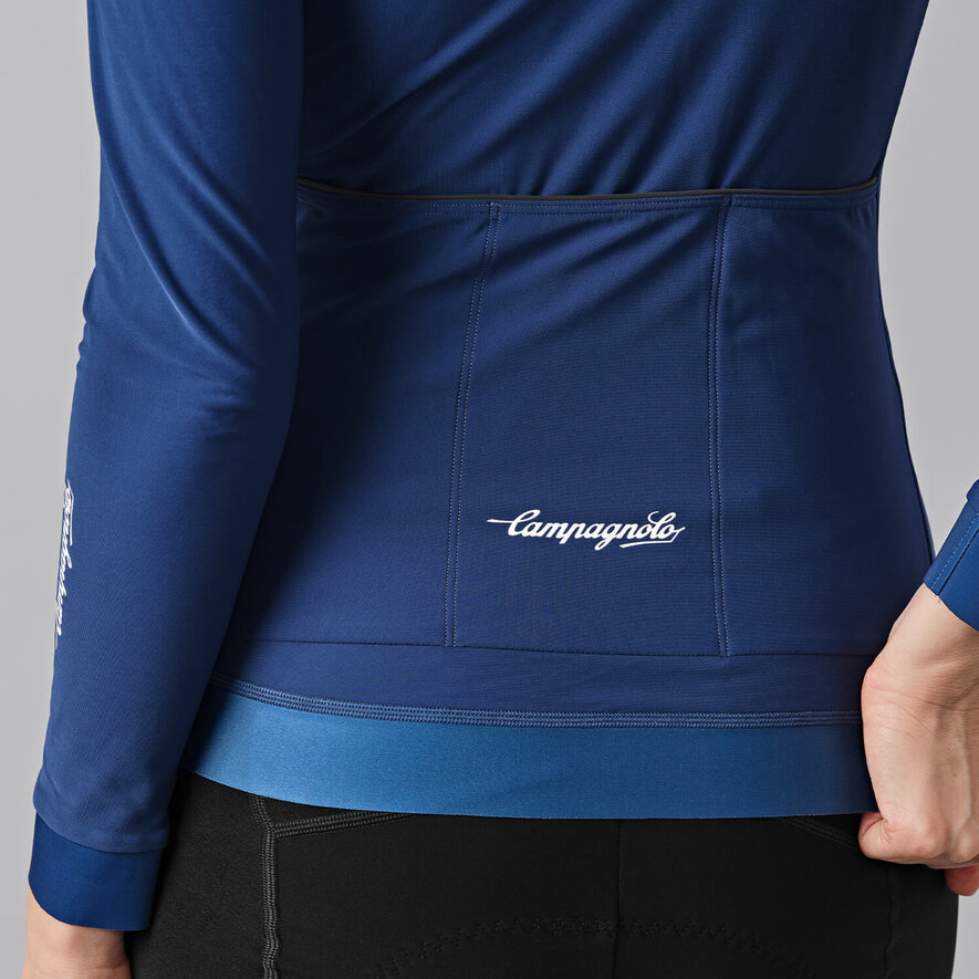 CROCE D AUNE WOMAN THERMAL JERSEY - LONG SLEEVE - DARK BLUE, BLU, hi-res-1
