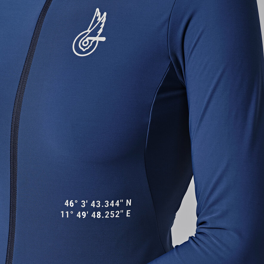 CROCE D AUNE WOMAN THERMAL JERSEY - LONG SLEEVE - DARK BLUE, BLU, hi-res-1