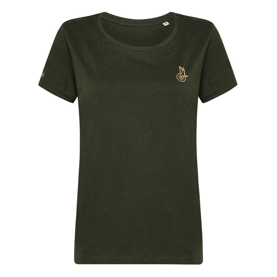 T-SHIRT WOMAN LOGO - KAKI, KAKI, hi-res-1