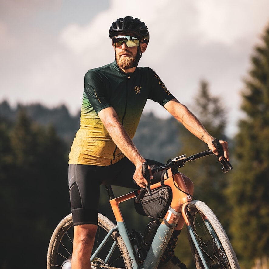 SLEGE JERSEY - SHORT SLEEVE - GREEN/MUSTARD, GREEN, hi-res-1