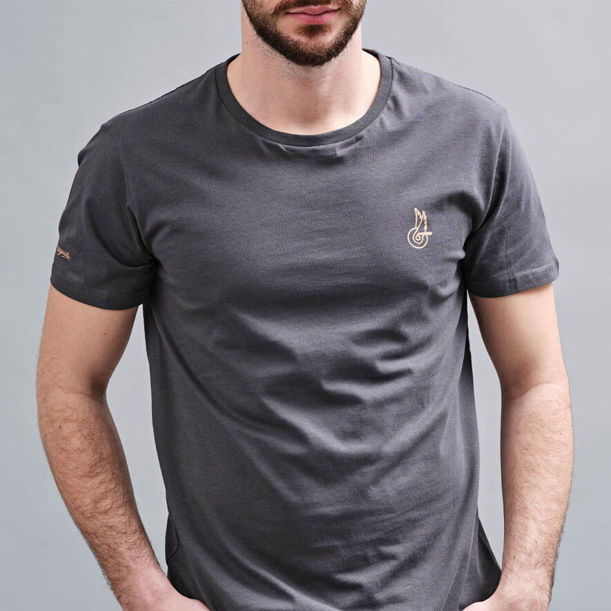 T-SHIRT MAN LOGO - KAKI, DUNKELGRAU, hi-res-1