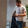 T-SHIRT BLUE MAN WINGED WHEEL, GREY, hi-res-1