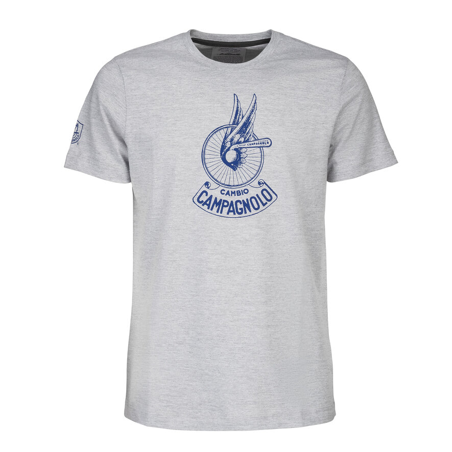 T-SHIRT BLUE MAN WINGED WHEEL, GRIGIO, hi-res-1