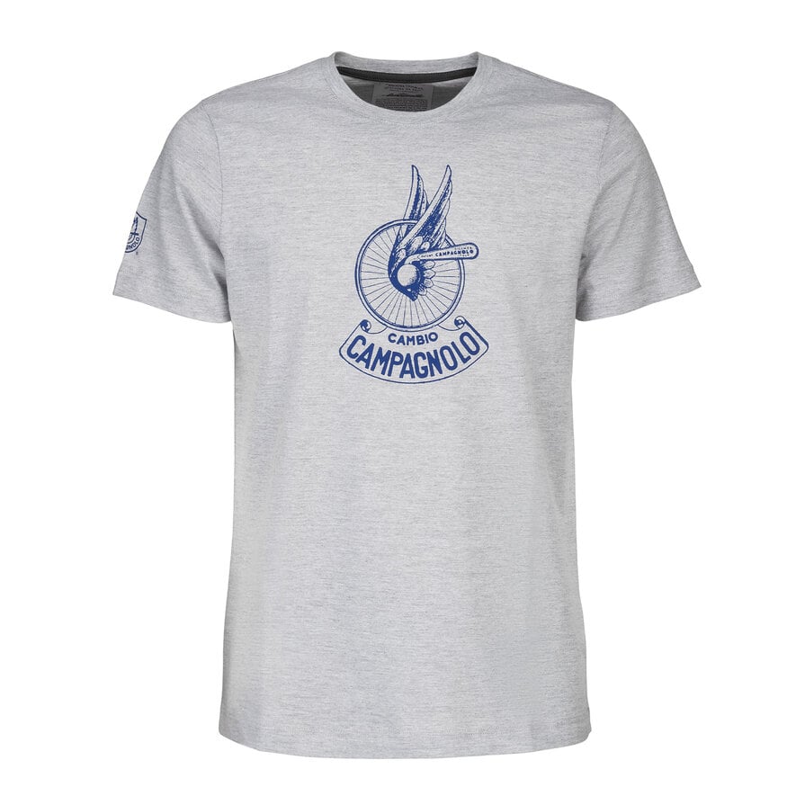 T-SHIRT BLUE MAN WINGED WHEEL, GREY, hi-res-1