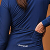 CROCE D AUNE WOMAN THERMAL JERSEY - LONG SLEEVE - DARK BLUE, BLU, hi-res-1